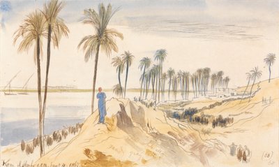 Kom el Amhr, 1:00 pm, 4 January 1867 by Edward Lear